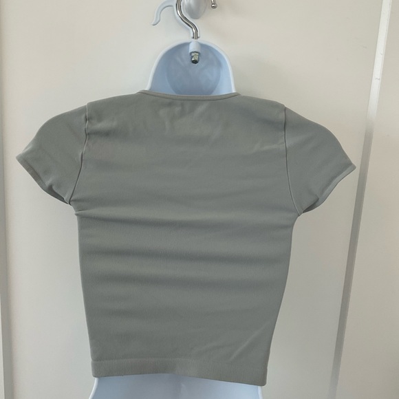 NWOT Free People Intimately Josie Cropped Baby Tee - Storm Grey - Size XS/S - Picture 6 of 8